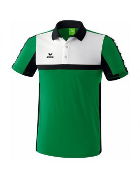 Erima 5-CUBES Poloshirt smaragd/schwarz/wei M