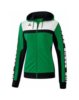 Erima 5-CUBES Trainingsjacke mit Kapuze smaragd/schwarz/wei 42