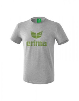 Erima Essential T-Shirt Kinder und Herren hellgrau melange/green M