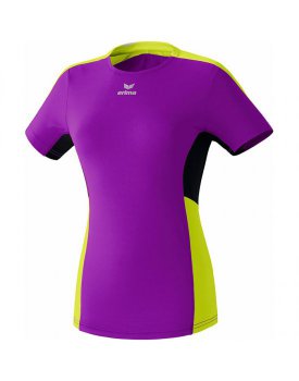 Erima Premium One Damen Running T-Shirt lila/lime/schwarz 36