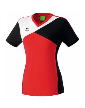 Erima Premium One Damen T-Shirt rot/schwarz/wei 34