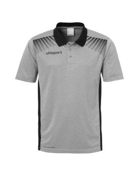Uhlsport Goal Polo Shirt dunkelgrau melange/schwarz XL